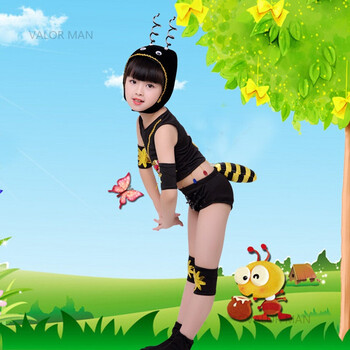 儿童小蚂蚁演出服幼儿迷路的蚂蚁过河表演服动