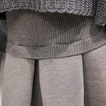 佳衣名品 2015冬季新款针织连衣裙两件套 T5828 灰色 M