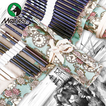 马利(Marie's)素描铅笔套装初学者学生绘画艺考工具铅笔炭笔橡皮美工刀纸擦笔玫瑰时钟笔帘 马利(Marie's)素描铅笔套装初学者学生绘画艺考工具铅笔炭笔橡皮美工刀纸擦笔玫瑰时钟笔帘