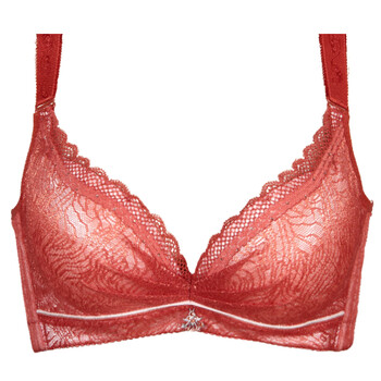 拉 夏季新品女士内衣调整型文胸收副乳小胸平胸聚拢胸罩文胸 桔色 80b