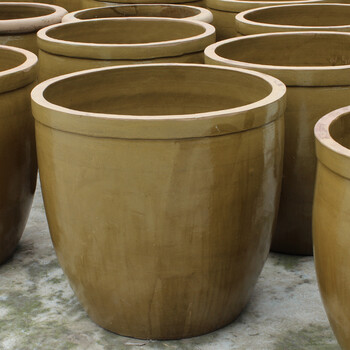 大水缸粗陶发酵缸陶瓷腌菜家用养鱼庭院睡莲荷花缸老式酸菜缸装水500