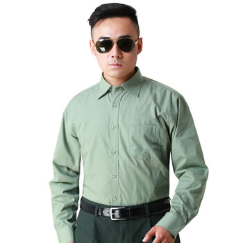 军迷用品保暖衬衣 正装保暖衬衫 抓绒内里 户外加厚保暖衬衣 陆军绿色