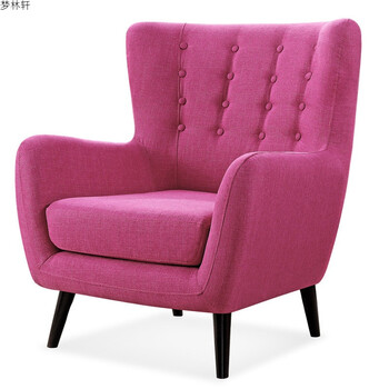 客厅家具 沙发 梦林轩 富优轩北欧单人沙发椅子布艺美式现代简约小