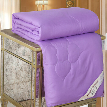 夏季空调被夏凉被芯全棉薄夏天春秋冬被子单人双人床学生宿舍 紫色