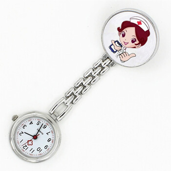 护士表新上市桃心护士表挂表时尚胸表男女手表怀表 敬业小护士白色