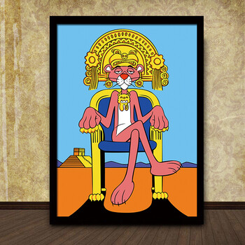 2018粉红豹thepinkpanther波兰老电影怀旧卡通动漫海报纸装饰画 图15