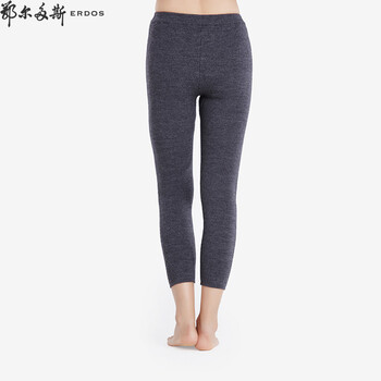 鄂尔多斯 厚款弹力双提女裤 深灰 160/70A