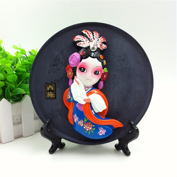 京剧脸谱摆件展盘 外事出国留学手工艺品礼品北京旅游纪念品 西施