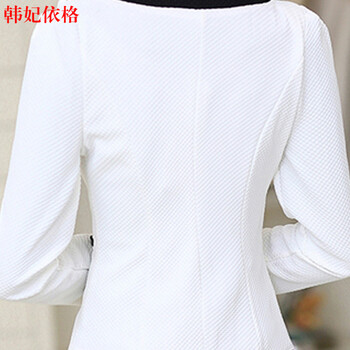 女神新装 韩妃依格 2015秋季新品女装长袖小香风短外套 女 828 白色 XXL