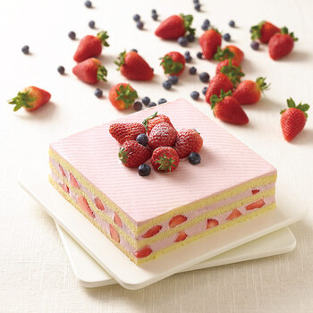 壹点壹客 1date1cake 奶油草莓慕斯儿童生日蛋糕 3磅