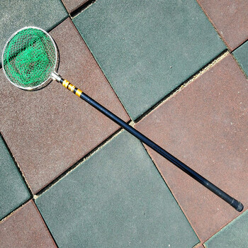 抄鱼网伸缩杆打鱼套 网兜工具非锂电一体机 捞渔网双杆 4m