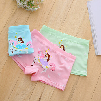 2018新品小女孩内衣内裤三角裤3男女纯棉类短裤内裤四角宝宝条装小