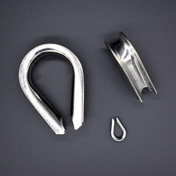 304不锈钢钢丝绳套环鸡心环三角环钢丝绳保护套夸口全系列 m24