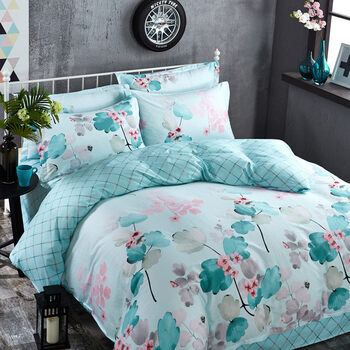 2m床上用品纯棉女生夏 水墨年华 1.5m(被套180*220cm)床单四件套