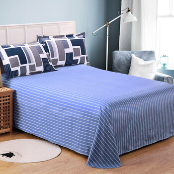 【京东超市】维众 床单纯棉斜纹双人蓝色格调230cm*250cm