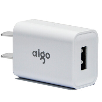 aigo ADP01 5W USB充电器/充电头 适用于苹果安卓手机平板 白色