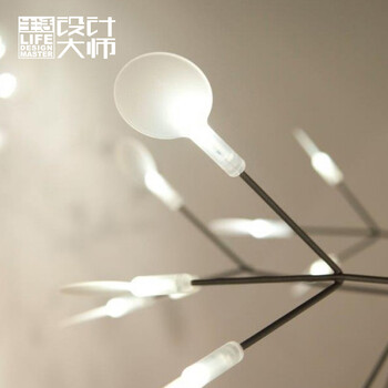 生活设计大师现代创意LED萤火虫树枝吊灯艺术个性客厅餐厅圆形设计灯具 2100圆形款