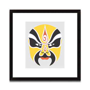 新中式装饰画创意京剧脸谱现代波普风客厅餐厅墙面有框装饰画 21号画