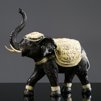 欧式大象工艺品办公室桌面摆设创意电视柜酒柜家居装饰品摆件 大象