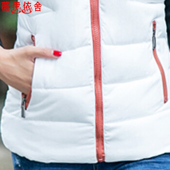 薇伊依舍2015秋冬新款羽绒服马甲韩版轻薄连帽马甲背心外套15603 白色 XXL