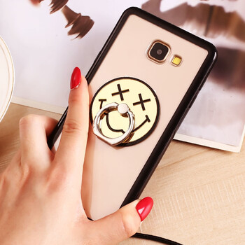 a5100挂绳sm-a51oo指环外套2016版可挂脖保护壳 金-xx笑脸 指环 挂绳