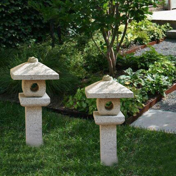 户外园林庭院石雕地灯石雕石灯笼青石仿古石灯日式石灯草坪灯摆件