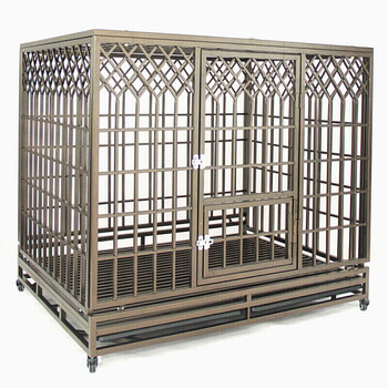 狗笼l大型犬m中小型犬加粗金毛阿拉斯加萨摩耶宠物狗防咬折叠笼子