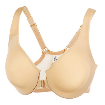大码文胸 无痕内衣文胸罩薄款 前扣工字背特大码罩杯 肤色 80d