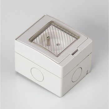 明装欧标防水插座带盖面板 16af法式明装防水插座