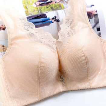 小胸a杯馒头厚杯记忆钢圈聚拢集中不走位背心款内衣文胸 肤色 75a