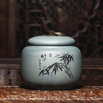 
                                                                                藏壶天下茶叶罐茶罐紫砂茶叶罐大号普洱茶罐陶瓷茶叶盒装茶叶罐 梅 段泥                