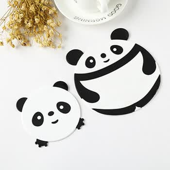 卡通碗垫子硅胶隔热垫锅垫餐桌垫家用耐热防烫垫厚茶杯垫 5对(一大一