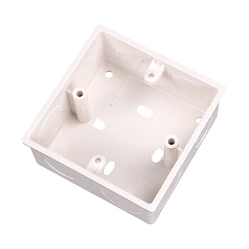86型明盒 开关插座通用接线盒子pvc阻燃明装线管墙面明线盒灯头盒