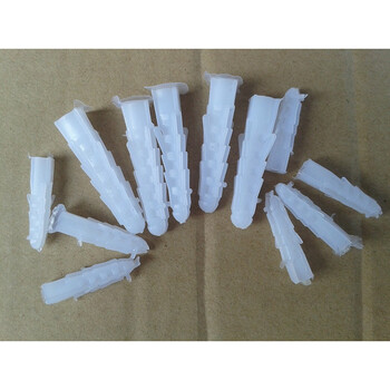 塑料膨胀管6mm8mm自攻螺丝钉胶塞白色胶粒 pe膨胀方形一包约140克 6mm