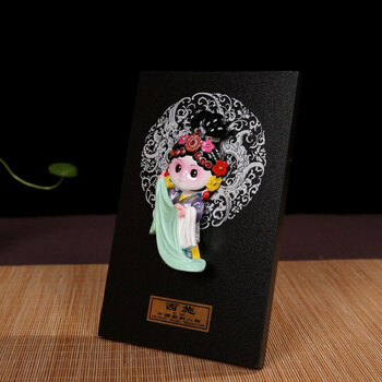 国粹京剧脸谱摆件家居装饰品墙艺挂件商务外事送外国人小礼品 西施