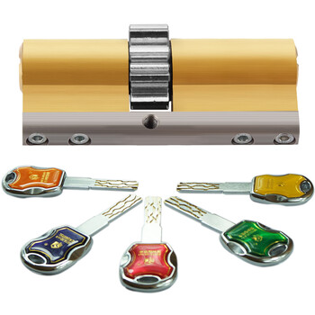 超b级c级36叶片防盗门锁芯 盼盼齿轮锁芯 七彩锁芯 小帅40 55=95