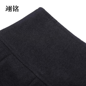 翊铭中老年秋冬半身裙长裙羊毛呢子裙中长裙高腰女中裙毛呢半身裙 黑色 2尺5腰围