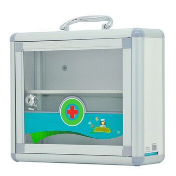 漫享生活b014挂墙式家庭医药箱铝合金安全药箱急救健康收纳箱特价