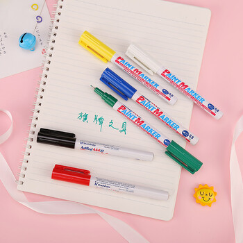 【开学必备】旗牌（Shachihata）Artline 办公学生油漆笔马克笔 记号笔 记录签字笔 大头笔 圆头 0.8mm 白色 EK-444XF