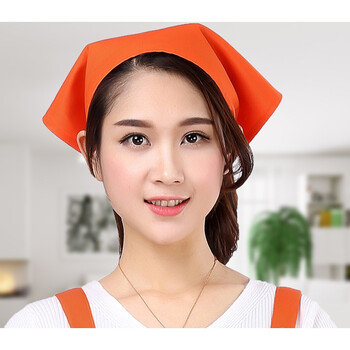 户外防晒用品三角头巾 餐厅女服务员头巾可爱家居厨房防油烟三角巾