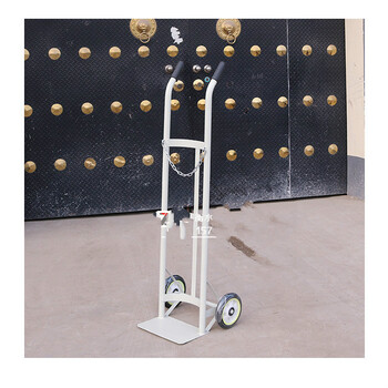 加厚40l氧气瓶推车工厂车间杜瓦罐手推车氮气瓶甲烷瓶搬运车 白色
