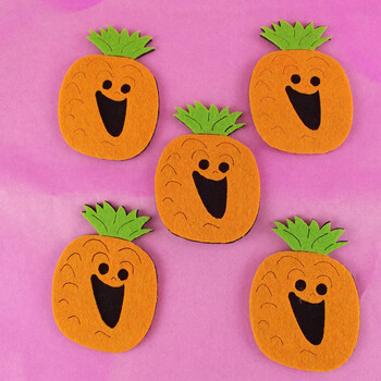 立体毛毡幼儿园装饰教室布置墙贴 儿童宝宝房间无纺布水果贴画 菠萝-5