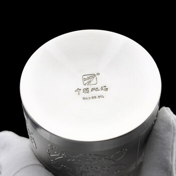 特价999锡器专卖传统手工锡罐茶罐中号纯锡茶叶罐茶叶筒礼盒八仙