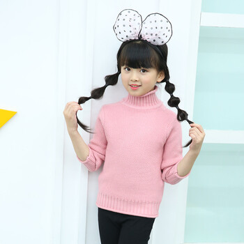 2018秋冬新款女童毛衣套头高领加厚儿童针织衫儿童毛衣童装童毛衣