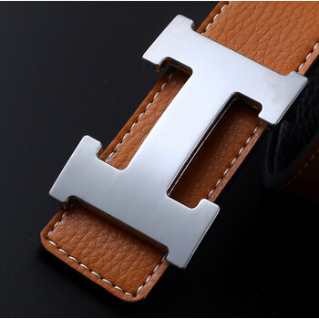 工字青年皮带男士真皮纯牛皮鳄鱼纹裤腰带保罗爱马仕夫皮带男士真皮