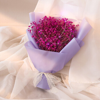 玫红色满天星 灯 礼盒