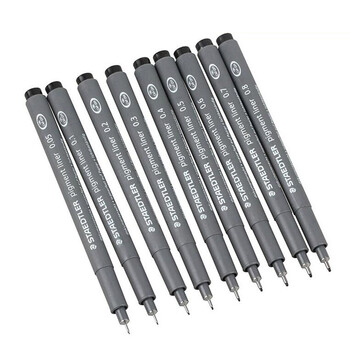 施德楼（STAEDTLER）针管笔勾线笔 0.3mm纤维头耐擦防水直液签字笔 美术绘图描线速干笔 2支装30803-9