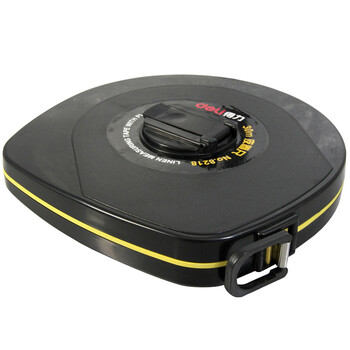 得力(deli)30m耐用皮卷尺操场盘式皮卷尺软尺测量尺子 8218 黑色 得力(deli)30m耐用皮卷尺操场盘式皮卷尺软尺测量尺子 8218 黑色