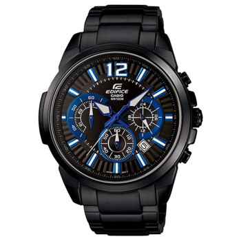 表盲晒个表：上手 CASIO 卡西欧 手表 EDIFICE系列钢带男士手表EFR-535BK-1A2