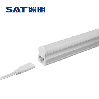 SAT照明无暗区LEDT5灯管灯带一体化日光灯灯糟灯带支架灯具LED灯管灯条照明4W T5LED支架灯4W300mm长 6000K正白光
